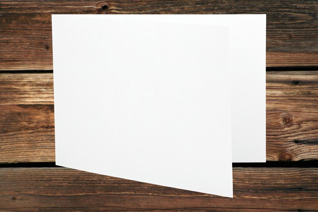 Klappkarten 105x150/300 mm langdoppelt Naturweiß 230 g/qm